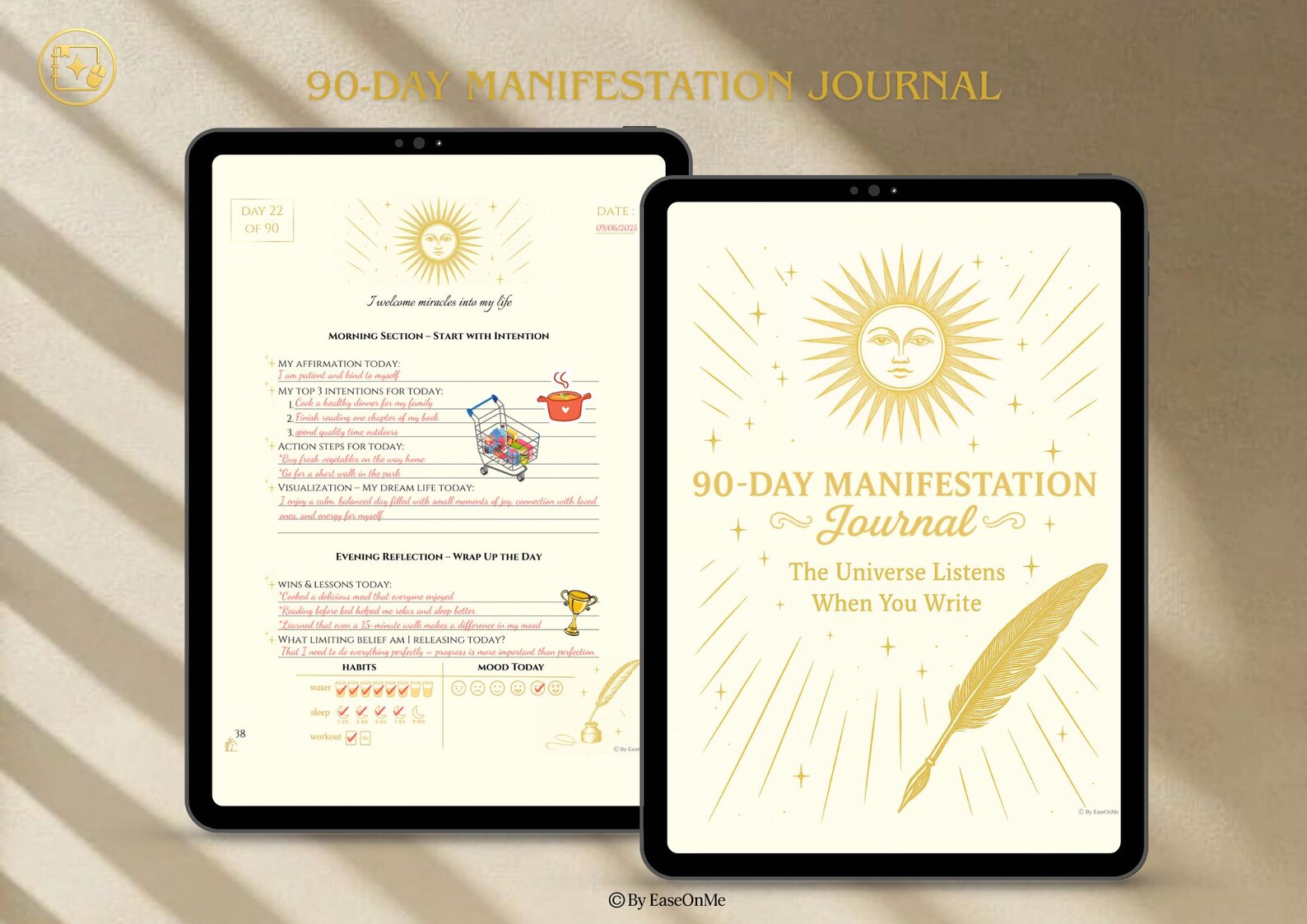 90-Day Manifestation Journal mockup